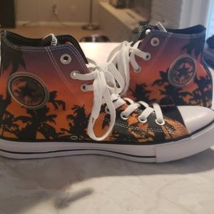 NEW CONVERSE High Top Santa Monica Palm Trees